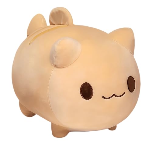 Vyloky 25 * 30/20 * 25cm dreidimensionale PP Baumwolle gefüllt Cartoon Katze Puppe Kissen, Stretch-Samt-Stoff, weich und schön, geeignet für Sofa-Kissen und Dekoration zu Hause (Braun Groß 25 * 30) Vyloky 25 * 30/20 * 25cm dreidimensionale PP Baumwolle gefüllt Cartoon Katze Puppe Kissen, Stretch-Samt-Stoff, weich und schön, geeignet für Sofa-Kissen und Dekoration zu Hause (Braun Groß 25 * 30) von Vyloky