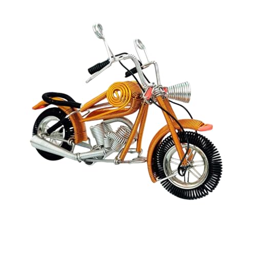 Vyloky Kleines Harley-Motorrad-Modell, 21 * 12cm, 8 Farben erhältlich, Tischdekoration, leicht und tragbar, Sammeln und Ausstellen (Gold) von Vyloky