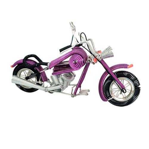 Vyloky Kleines Harley-Motorrad-Modell, 21 * 12cm, 8 Farben erhältlich, Tischdekoration, leicht und tragbar, Sammeln und Ausstellen (Lila) von Vyloky