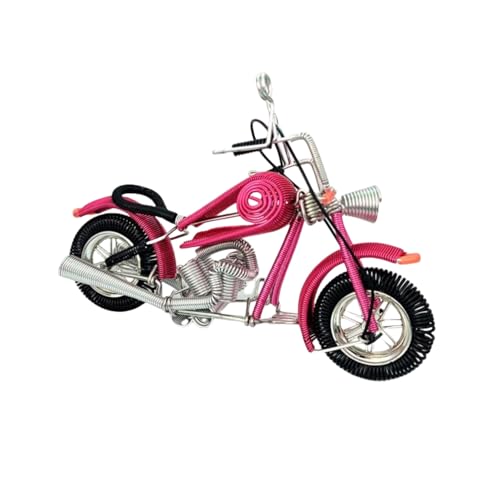 Vyloky Kleines Harley-Motorrad-Modell, 21 * 12cm, 8 Farben erhältlich, Tischdekoration, leicht und tragbar, Sammeln und Ausstellen (Rosa) von Vyloky