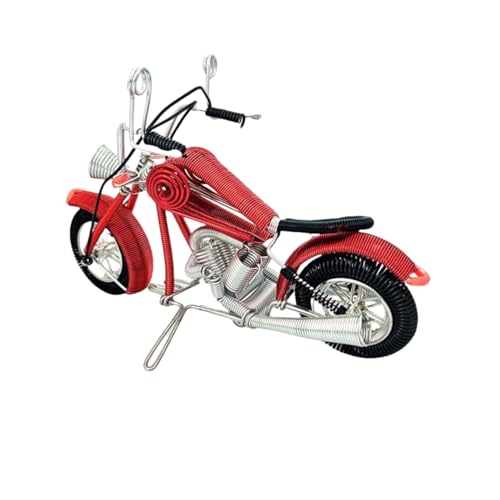 Vyloky Kleines Harley-Motorrad-Modell, 21 * 12cm, 8 Farben erhältlich, Tischdekoration, leicht und tragbar, Sammeln und Ausstellen (Rot) von Vyloky
