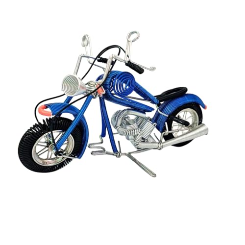 Vyloky Kleines Harley-Motorrad-Modell, 21 * 12cm, 8 Farben erhältlich, Tischdekoration, leicht und tragbar, Sammeln und Ausstellen (Saphirblau) von Vyloky