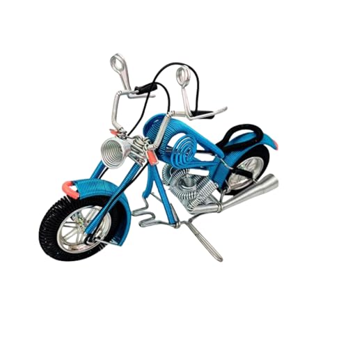 Vyloky Kleines Harley-Motorrad-Modell, 21 * 12cm, 8 Farben erhältlich, Tischdekoration, leicht und tragbar, Sammeln und Ausstellen (Seeblau) von Vyloky