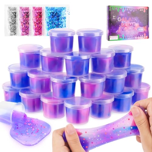 Vylyciy 20 Pack Slime Set, Galaxy Slime Party Favors, Fluffy, Nicht Klebrig, Schmutzfrei, Streßabbauend, Partygeschenke Kinder, Kindergeburtstag Mitgebsel Schleim Kit für Mädchen Jungen Vylyciy 20 Pack Slime Set, Galaxy Slime Party Favors, Fluffy, Nicht Klebrig, Schmutzfrei, Streßabbauend, Partygeschenke Kinder, Kindergeburtstag Mitgebsel Schleim Kit für Mädchen Jungen von Vylyciy