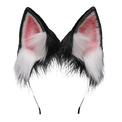 Ohren-Haarreif für Damen, Live-Übertragung, Haarband für Rave, Halloween, Cosplay, Haarschmuck, pelzige Stirnbänder für Frauen Ohren-Haarreif für Damen, Live-Übertragung, Haarband für Rave, Halloween, Cosplay, Haarschmuck, pelzige Stirnbänder für Frauen von Vynetra