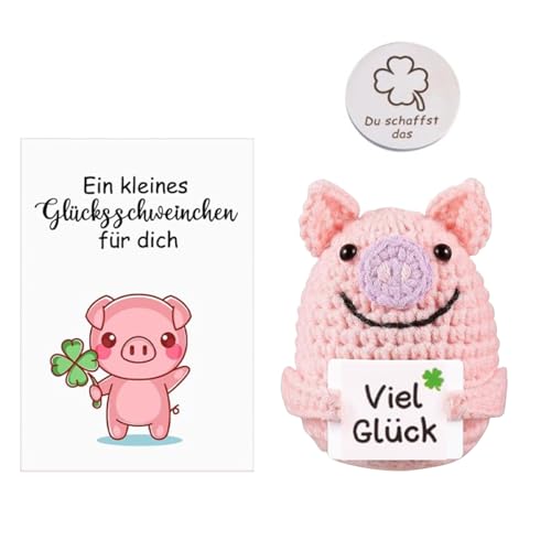 Vynetra Lovely Piggy Häkelspielzeug, Plüsch, beruhigend, lustig, gestrickt, Schweinchenfigur, Spielzeug für Heimdekoration und Geschenk Vynetra Lovely Piggy Häkelspielzeug, Plüsch, beruhigend, lustig, gestrickt, Schweinchenfigur, Spielzeug für Heimdekoration und Geschenk von Vynetra