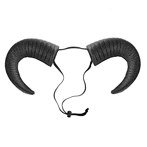 Vynetra Ochsenhorn-Kopfbedeckung, Tanzparty, Haarband, rutschfest, Foto-Requisiten, Kostüme, Halloween, Cosplay, Halloween, Horn-Stirnband von Vynetra