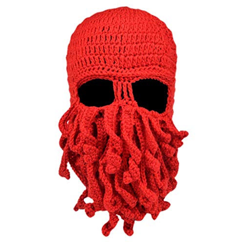 Vynetra Strickmütze, Häkel-Kopfbedeckung, lustige Wollmütze, Thema, Geburtstagsparty/Weihnachtskostüm für Damen, Schwarz von Vynetra
