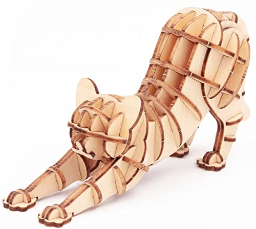 Vyperion 3D Puzzle Haustier Tier Faule Katze Holzpuzzle Modellbausatz | Pädagogisches Erwachsenenhandwerk STEM 3D Holzpuzzles für Erwachsene Vyperion 3D Puzzle Haustier Tier Faule Katze Holzpuzzle Modellbausatz | Pädagogisches Erwachsenenhandwerk STEM 3D Holzpuzzles für Erwachsene von Vyperion