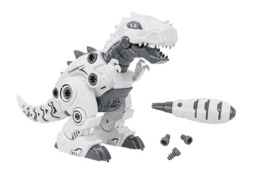 Bauen Sie Ihren eigenen Dinosaurier-Roboter - T-Rex Walking - Schraubendreher und Schrauben enthalten - Mit Licht und Sound - Batteriebetrieben - Kinder 3 Jahre - Globus Toys - WToy - 41669 von W'TOY