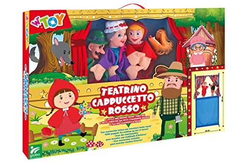 W'TOY 40743 Rotkäppchen Cappuccetto Rosso Theater mit 4 Stoffpuppen, Mehrfarbig W'TOY 40743 Rotkäppchen Cappuccetto Rosso Theater mit 4 Stoffpuppen, Mehrfarbig von W'TOY