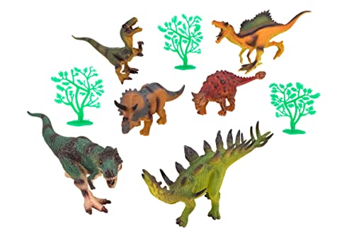 W'TOY Realistische prähistorische Dinosaurier 6 Stück im Umschlag Dinosaurier Adventure - Globus Spielzeug - 41785 von W'TOY