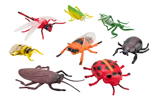 W'TOY Realistische sortierte Insekten, 8 Stück im Umschlag Insektenwelt – Globus Spielzeug – 41455 von W'TOY