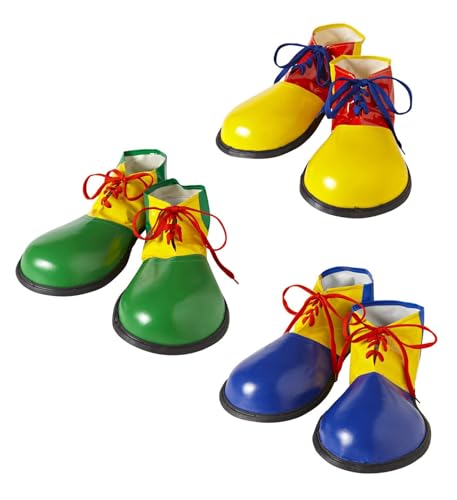 W WIDMANN MILANO Party Fashion, 3er Set Clownschuhe für Erwachsene, optimaler Komfort, leuchtende Farben, Kostümzubehör, Gelb, Grün und Blau, Einheitsgröße W WIDMANN MILANO Party Fashion, 3er Set Clownschuhe für Erwachsene, optimaler Komfort, leuchtende Farben, Kostümzubehör, Gelb, Grün und Blau, Einheitsgröße von W WIDMANN MILANO Party Fashion