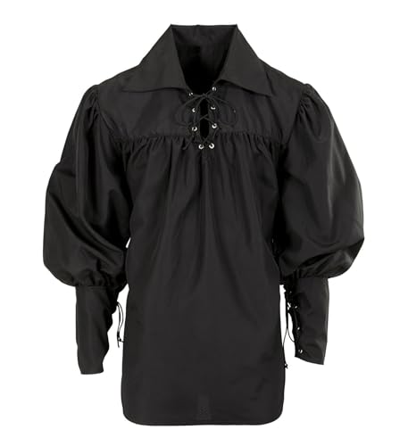 W WIDMANN MILANO Party Fashion, Kostüm für Erwachsene in Schwarz, hochwertige Stoffhemd für Spadassin, Thema Fantasy & Fables, unisex und anpassbar, bequeme und schmeichelhafte Passform von W WIDMANN MILANO Party Fashion