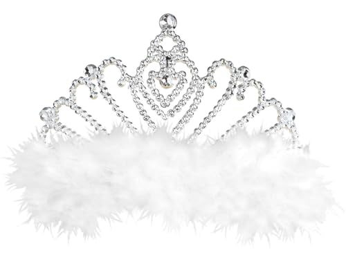 W WIDMANN MILANO Party Fashion, Prinzessinnen-Diadem, elegantes Design aus silbernem Kunststoff, zarte weiße Federn, leicht und bequem, praktische Maße, geeignet ab 3 Monaten W WIDMANN MILANO Party Fashion, Prinzessinnen-Diadem, elegantes Design aus silbernem Kunststoff, zarte weiße Federn, leicht und bequem, praktische Maße, geeignet ab 3 Monaten von W WIDMANN MILANO Party Fashion