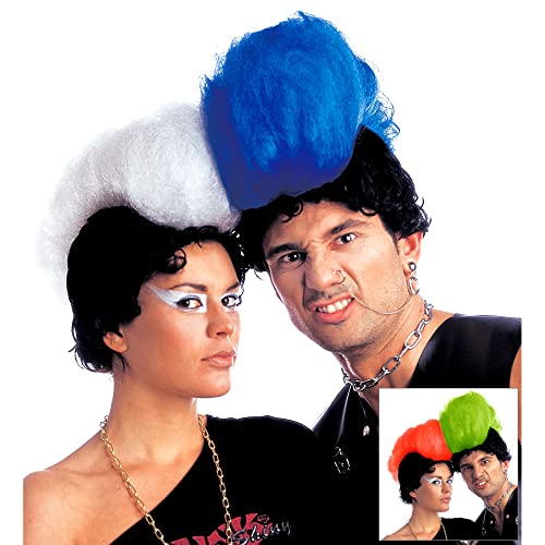 W WIDMANN MILANO Party Fashion, gewagte Punk-Perücke mit maxi Haarkamm, erhältlich in 4 lebhaften Farben Leichter Tragekomfort und unisex Passform machen sie ideal für verschiedene von W WIDMANN MILANO Party Fashion