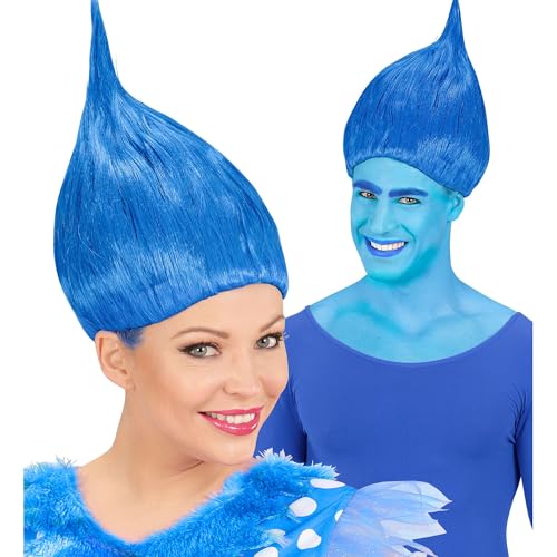 W WIDMANN MILANO Party Fashion 02099 - Perücke Troll, blau, Kobold, Karneval, Mottoparty von W WIDMANN MILANO Party Fashion