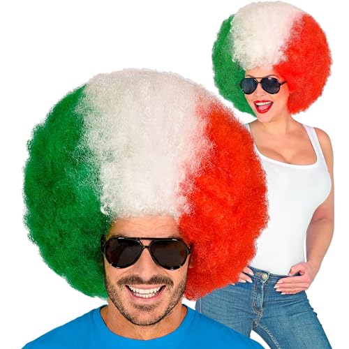 W WIDMANN MILANO Party Fashion 03001 - Lockenperücke Italien, Rot-Weiß-Grün, Fan-Artikel, WM, EM, Public Viewing, Fußball W WIDMANN MILANO Party Fashion 03001 - Lockenperücke Italien, Rot-Weiß-Grün, Fan-Artikel, WM, EM, Public Viewing, Fußball von W WIDMANN MILANO Party Fashion