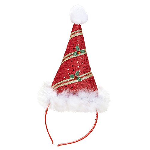 Widmann 05683 - Haarreif Weihnachtsmannmütze, Kostüm, Accessoire, Weihnachtsmann, Nikolaus, Weihnachten, Karneval, Fasching, Mottoparty Widmann 05683 - Haarreif Weihnachtsmannmütze, Kostüm, Accessoire, Weihnachtsmann, Nikolaus, Weihnachten, Karneval, Fasching, Mottoparty von WIDMANN MILANO PARTY FASHION