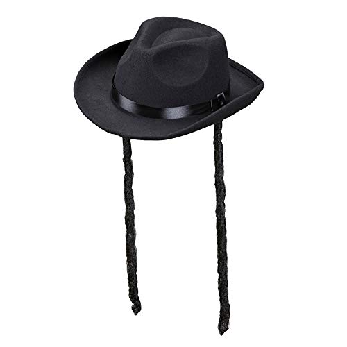 W WIDMANN MILANO Party Fashion 0593V - Hut Rabbiner, mit Schläfenlocken, Schwarz, Hut, Kopfschmuck, Accessoire, Karneval, Mottoparty von W WIDMANN MILANO Party Fashion