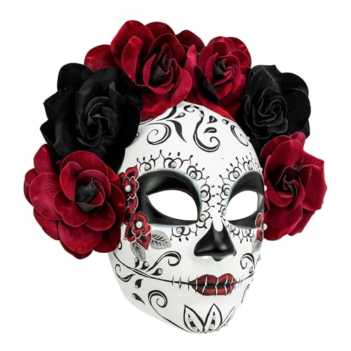 W WIDMANN MILANO Party Fashion 08462 - Maske Dia de Los Muertos mit Rosen, Accessoire für Day of the Dead, Halloween W WIDMANN MILANO Party Fashion 08462 - Maske Dia de Los Muertos mit Rosen, Accessoire für Day of the Dead, Halloween von W WIDMANN MILANO Party Fashion