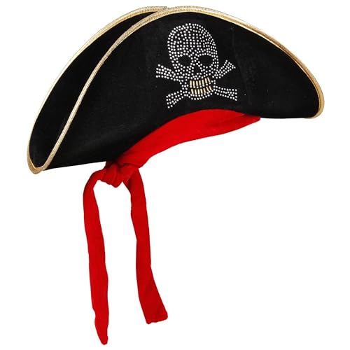 W WIDMANN MILANO Party Fashion 2594K - Piratenhut mit Nieten, Schädel und Bandana, Kopfbedeckung, Freibeuter, Karneval, Mottoparty W WIDMANN MILANO Party Fashion 2594K - Piratenhut mit Nieten, Schädel und Bandana, Kopfbedeckung, Freibeuter, Karneval, Mottoparty von W WIDMANN MILANO Party Fashion