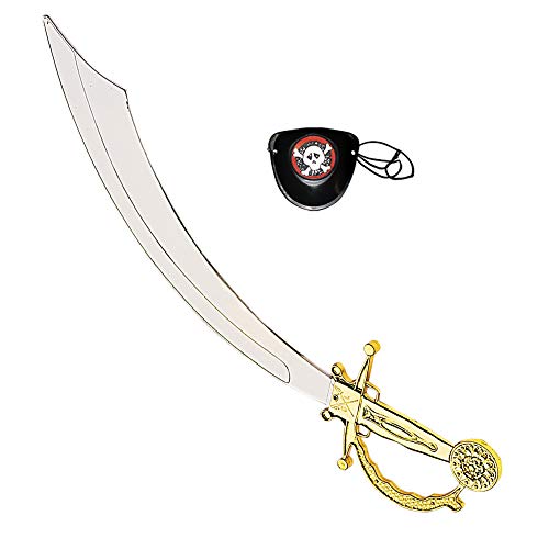 W WIDMANN MILANO Party Fashion 3082P - Piratensäbel und Augenklappe, Säbel ca. 47 cm, Seeräuber, Zubehör, Kostüm, Accessoire, Karneval, Mottoparty W WIDMANN MILANO Party Fashion 3082P - Piratensäbel und Augenklappe, Säbel ca. 47 cm, Seeräuber, Zubehör, Kostüm, Accessoire, Karneval, Mottoparty von W WIDMANN MILANO Party Fashion