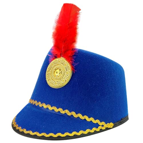 W WIDMANN MILANO Party Fashion 34143 - Majorette Hut, Blau, aus Filz, Funkenmariechen, Gardemädchen, Hut, Accessoire, Karneval, Mottoparty von W WIDMANN MILANO Party Fashion