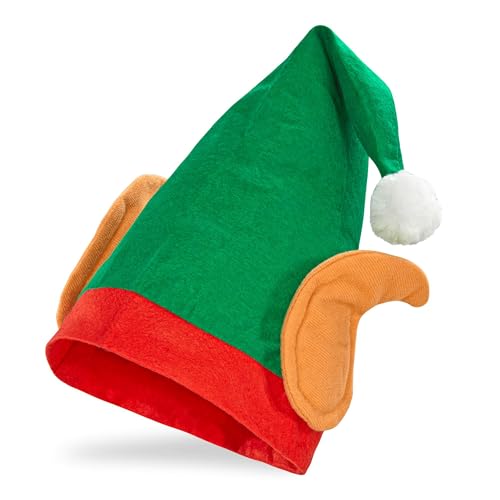 W WIDMANN MILANO Party Fashion 5374E - Hut Weihnachtsmann-Elf, Santa, Wichtel, Hut, Kopfschmuck, Accessoire, Karneval, Mottoparty von W WIDMANN MILANO Party Fashion