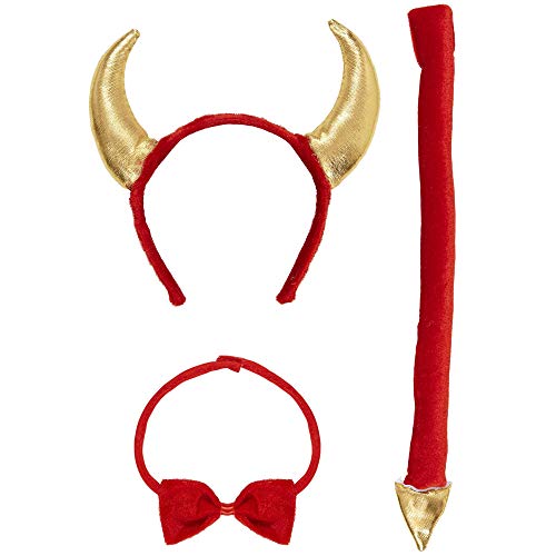 W WIDMANN MILANO Party Fashion 5464S - Teufelin Set, Hörner, Fliege, Schwanz, Accessoire, Kostümzubehör, Devil, Dämon, Mottoparty, Karneval, Halloween W WIDMANN MILANO Party Fashion 5464S - Teufelin Set, Hörner, Fliege, Schwanz, Accessoire, Kostümzubehör, Devil, Dämon, Mottoparty, Karneval, Halloween von W WIDMANN MILANO Party Fashion