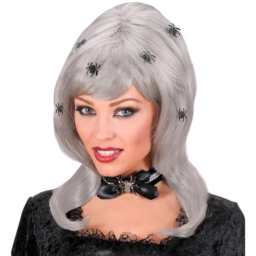 W WIDMANN MILANO Party Fashion 5946R - Perücke Spiderlady, grau mit Spinnen, Vampir, Halloween, Karneval, Mottoparty W WIDMANN MILANO Party Fashion 5946R - Perücke Spiderlady, grau mit Spinnen, Vampir, Halloween, Karneval, Mottoparty von W WIDMANN MILANO Party Fashion