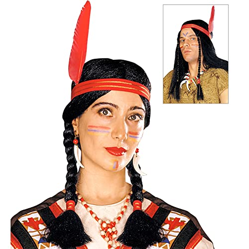 Widmann 6003D - Perücke Indianer und Indianerin, schwarz, Karneval, Mottoparty Widmann 6003D - Perücke Indianer und Indianerin, schwarz, Karneval, Mottoparty von WIDMANN MILANO PARTY FASHION