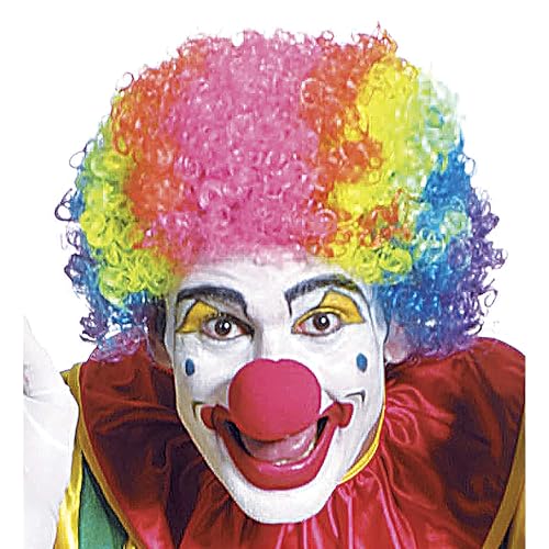 W WIDMANN MILANO Party Fashion 6022M - Perücke lockig, multicolor, Clown, Zirkus, Mottoparty, Karneval von WIDMANN