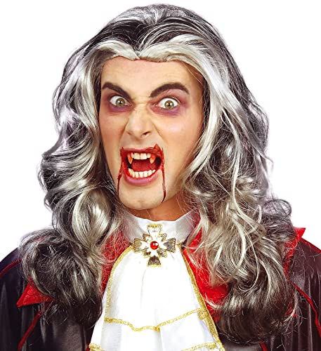 W WIDMANN MILANO Party Fashion, Vampir-Lestat-Perücke, einzigartiger Stil, optimaler Komfort, vielseitig für alle Anlässe, für Erwachsene, Kostümzubehör, Grau von W WIDMANN MILANO Party Fashion