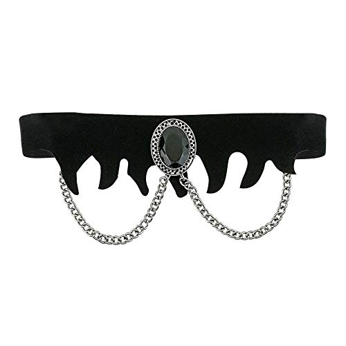 W WIDMANN MILANO Party Fashion 7134V - Gotisches Samthalsband, mit schwarzem Edelstein und Ketten, Schmuck, Halskette, Gotik, Mottoparty, Karneval, Halloween W WIDMANN MILANO Party Fashion 7134V - Gotisches Samthalsband, mit schwarzem Edelstein und Ketten, Schmuck, Halskette, Gotik, Mottoparty, Karneval, Halloween von W WIDMANN MILANO Party Fashion