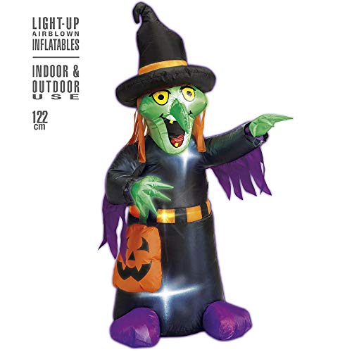 W WIDMANN MILANO Party Fashion 75035 - Aufblasbare, leuchtende Hexe mit integriertem Gebläse, 122 cm, Dekoration, Halloween W WIDMANN MILANO Party Fashion 75035 - Aufblasbare, leuchtende Hexe mit integriertem Gebläse, 122 cm, Dekoration, Halloween von W WIDMANN MILANO Party Fashion