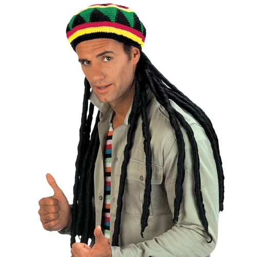 W WIDMANN MILANO Party Fashion 8490R - Rastahut, mit extra langen Dreadlocks, Rastafari, Hut, Kopfschmuck, Accessoire, Karneval, Mottoparty W WIDMANN MILANO Party Fashion 8490R - Rastahut, mit extra langen Dreadlocks, Rastafari, Hut, Kopfschmuck, Accessoire, Karneval, Mottoparty von W WIDMANN MILANO Party Fashion