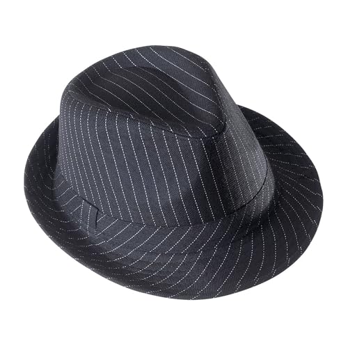 W WIDMANN MILANO Party Fashion 8680G - Gangster-Hut, Streifen, Kopfbedeckung, Filzhut, Charleston, 20er Jahre Outfit, Motto Party, Karneval, Halloween W WIDMANN MILANO Party Fashion 8680G - Gangster-Hut, Streifen, Kopfbedeckung, Filzhut, Charleston, 20er Jahre Outfit, Motto Party, Karneval, Halloween von W WIDMANN MILANO Party Fashion