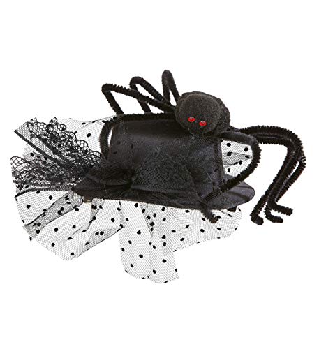 W WIDMANN MILANO Party Fashion 9394X - Minizylinder mit Spinne, Accessoire, Hut, Mottoparty, Karneval, Halloween von W WIDMANN MILANO Party Fashion
