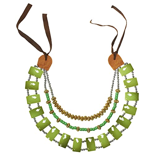 W WIDMANN MILANO Party Fashion 9405N - Tribal Kette mit grünem Juwel, Halskette, Schmuck, Accessoire zu Faschingskostümen W WIDMANN MILANO Party Fashion 9405N - Tribal Kette mit grünem Juwel, Halskette, Schmuck, Accessoire zu Faschingskostümen von W WIDMANN MILANO Party Fashion