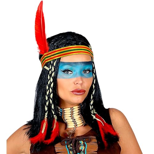Widmann A6140 - Perücke Cheyenne, braun, Indianerin, Mottoparty, Karneval von WIDMANN MILANO PARTY FASHION