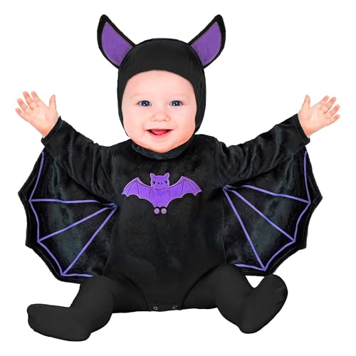 W WIDMANN MILANO Party Fashion - Baby Kostüm Fledermaus oder Teufel, Plüsch Overall mit Mütze, Kinder Verkleidung Halloween, Karneval von W WIDMANN MILANO Party Fashion