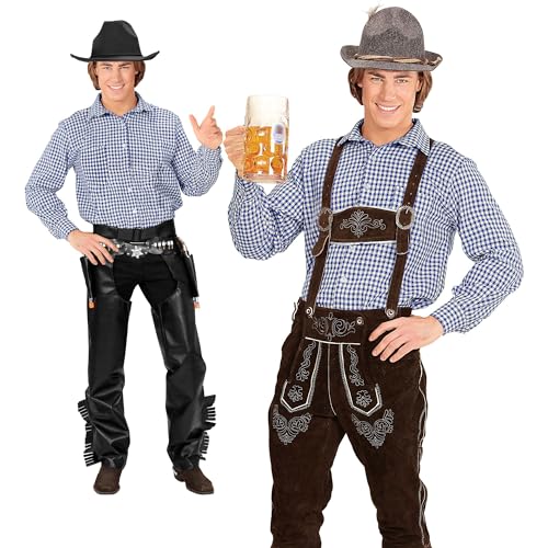 W WIDMANN MILANO Party Fashion - Hemd, blau-weiß kariert, Trachtenhemd, Bierfest, Faschingskostüme W WIDMANN MILANO Party Fashion - Hemd, blau-weiß kariert, Trachtenhemd, Bierfest, Faschingskostüme von W WIDMANN MILANO Party Fashion