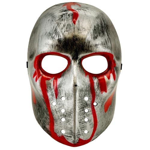 W WIDMANN MILANO Party Fashion - Blutige Hockey Maske aus Hartplastik, für Erwachsene, Accessoire für Halloween von W WIDMANN MILANO Party Fashion