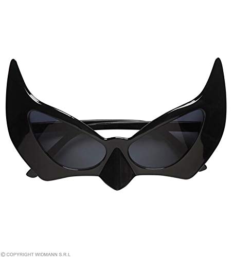 W WIDMANN MILANO Party Fashion – Brille Fledermaus, schwarze Partybrille, Halloweenbrille, Accessoire für Grusel- und Horror-Kostüme von W WIDMANN MILANO Party Fashion