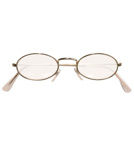 Widmann 18325 - Brille mit ovalen Gläsern, Gold, Lesebrille, Kostüm Oma, Weihnachtsmann, Nikolaus, Mottoparty, Karneval Widmann 18325 - Brille mit ovalen Gläsern, Gold, Lesebrille, Kostüm Oma, Weihnachtsmann, Nikolaus, Mottoparty, Karneval von WIDMANN MILANO PARTY FASHION