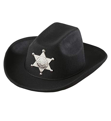 W WIDMANN MILANO Party Fashion - Cowboyhut für Kinder, mit Sheriffstern, Braun, aus Filz, Wilder Westen, Hut, Accessoire, Karneval von W WIDMANN MILANO Party Fashion