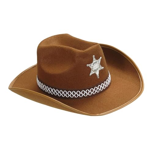 W WIDMANN MILANO Party Fashion - Cowboyhut mit Hutband und Stern, Rodeo, Ranger, Sheriff, Accessoire für Faschingskostüme W WIDMANN MILANO Party Fashion - Cowboyhut mit Hutband und Stern, Rodeo, Ranger, Sheriff, Accessoire für Faschingskostüme von W WIDMANN MILANO Party Fashion