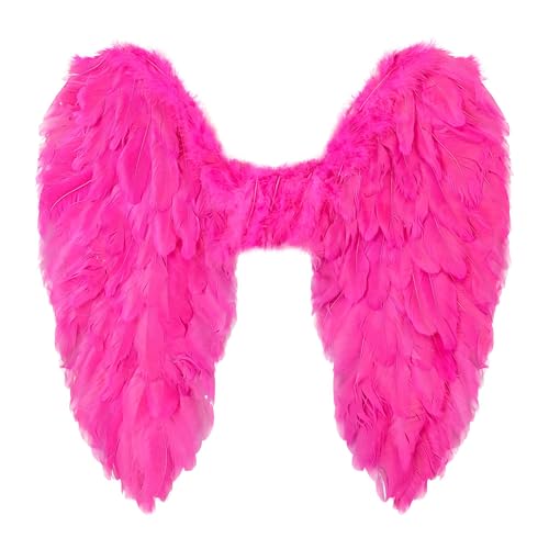 W WIDMANN MILANO Party Fashion 12193 Flügel mit Federn, Unisex – Erwachsene, Rosa, 50 x 50 cm von W WIDMANN MILANO Party Fashion
